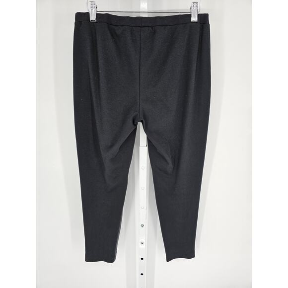 Trouve Gray & Black Colorblock Faux Leather Hybrid Low-Rise Moto Leggings Size L - Picture 4 of 4